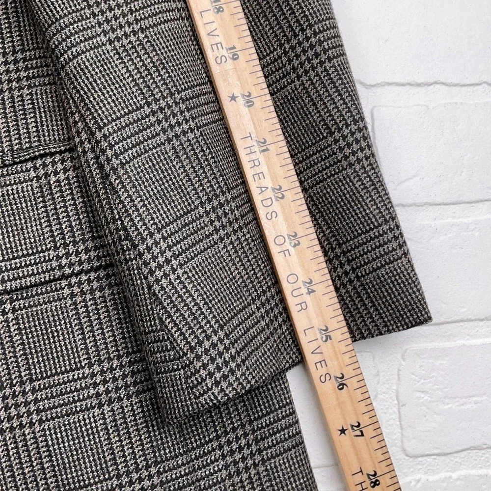 Geoffrey‎ Beene Blazer Mens 42L Gray Prince Edward Plaid Classic Wool Jacket